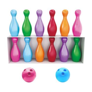 Imagem de Dynwave Boliche para crianças, conjunto de brinquedos educacionais interativos para crianças, habilidades motoras de educação para presente do dia dos