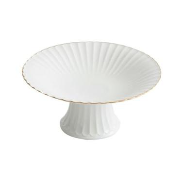 Imagem de Prato de porcelana de osso banhado a ouro personalizado, prato de prato frio criativo de restaurante de hotel - 25,4 cm