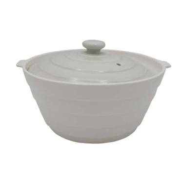 Imagem de Tigela de cozinha versátil japonesa – Autêntica Arita Ware – Branca – 1500 ml – Ideal para assar, fritar, ferver, cozinhar a vapor e ferver – Feito no Japão