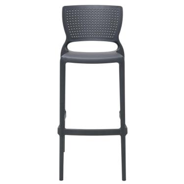 Imagem de Cadeira Tramontina Safira Alta Bar E Fibra De Vidro Grafite