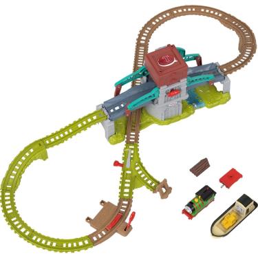 Imagem de Conjunto de trem de brinquedo Thomas & Friends Talking Bulstrode com ponte