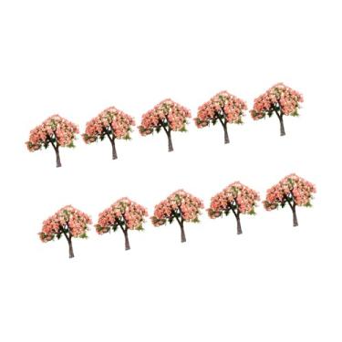 Imagem de menolana 10 peças Model Tree Train Cenário Acessórios Micro Paisagismo Layout Dioramas para Construir Railways DIY Crafts trens, Hibisco