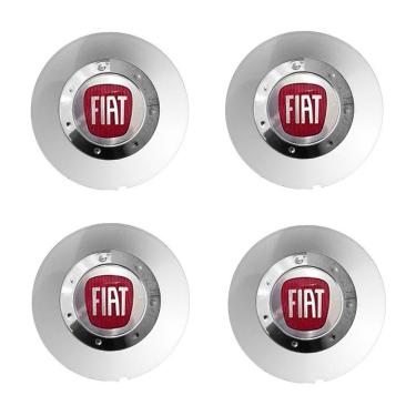 Imagem de Jogo Calota Centro Roda Scorro S182 Prata Fiat Aro 14 15 17