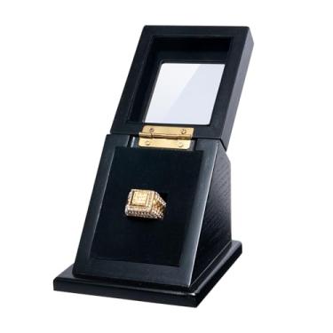 Imagem de humberboat Estojo De Madeira Para Exibição Anéis Campeonato, Suporte Esportivos Fãs Softball, Beisebol E Basquete, Caixa Armazenamento Com 1 Compartimento Vários Anéis, Exibir Lembranças Esportivas