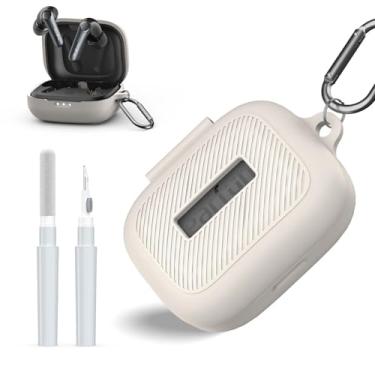 Imagem de AGENTNANO Capa para EarFun Air Pro 4 com kit de limpeza, capa protetora de silicone macio resistente a arranhões com design visível compatível com EarFun Air Pro 4 capa de carregamento com