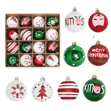Imagem de Decorazioni dell'albero di Natale, 16 PZ Set di ornamenti Della sfera di Natale, Degli ornamenti di Natale Balls Shatterproof Hanging Ornaments Kit (Estilo - 4)
