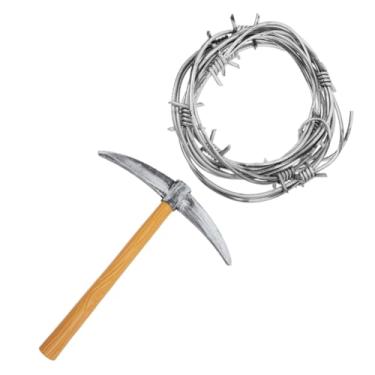 Imagem de Toyvian De Com Pá Falsa - Decoração De Arame Farpado De Plástico Corrente De Brinquedo De Halloween