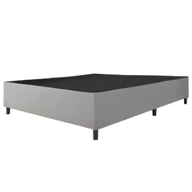 Imagem de Cama Box Base Casal King 1,93m Cinza Suede