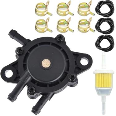 Imagem de Bomba de combustível para Kohler 17HP-25HP Briggs and Stratton, bomba de combustível a vácuo a gás com filtro e mangueira de óleo para carrinho de golfe Yamaha John Deere Honda Kawasaki cortador de