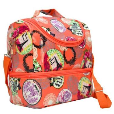 Imagem de Bolsa Feminina Necessaire Térmica Paris Laranja CBRN16624 - Commerce B