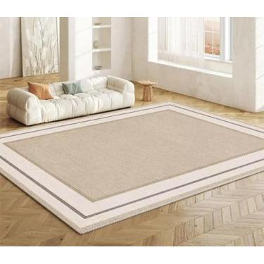 Imagem de Tapete nórdico simples para sala de estar, sofá, área de decoração de quarto, tapete de chão para casa, mesa de centro, sala de estar, tapete grande (200 x 300 cm, 78,7 x 118 pol./Pêlo de laço - 9)