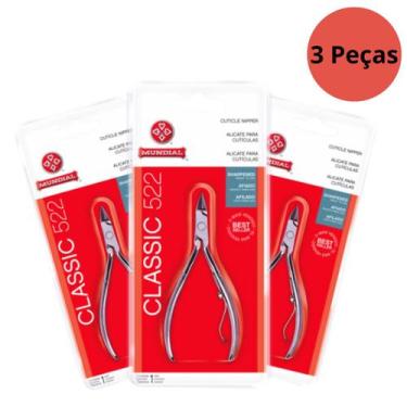 Imagem de Kit Alicate Mundial Para Cutículas Classic 522 Com 3 Unidades