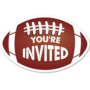Imagem de Opomzk Convites de festa esportiva de futebol com envelopes, conjunto de 20 convites em forma de futebol, aniversário, chá de bebê, convites para festas, lembrancinhas, dupla face