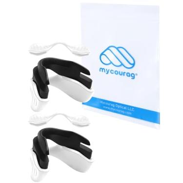 Imagem de MYCOURAG 2 pares de almofadas de nariz de substituição para óculos de sol Oakley EV Zero Path/Pitch/Range/Stride - Branco