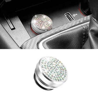 Imagem de Bling Capa de plugue de isqueiro de carro, à prova de poeira, capa de isqueiro para carro universal para a maioria dos carros, barcos, trailers, acessórios de carro para homens e mulheres (multicolorido)