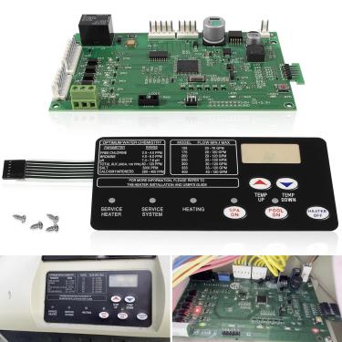 Imagem de 42002-0007S, 461105 Kit de placa de controle compatível com MasterTemp Sta-Rite Max-E-Therm todos os sistemas elétricos de aquecedor de piscina e spa da série NA e LP, com almofada de membrana de