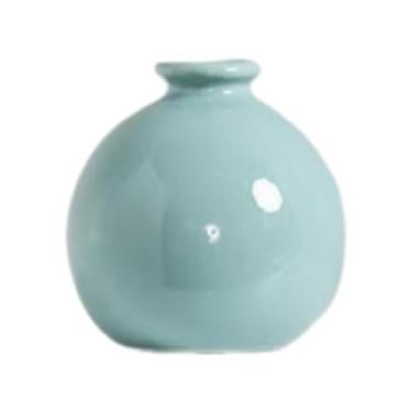 Imagem de FLCPJGV Vaso de plantas, vaso de flores, suporte para plantas, de flores, arranjo floral para escritório, plantador, mesa, peça central, quarto, decoração, Azul-ciano