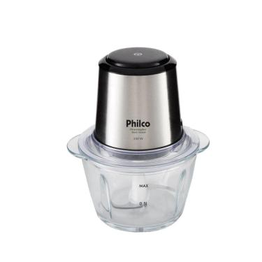 Imagem de Processador Philco Inox Glass Copo De Vidro 1,2L Função Pulsar 350W PPS01I