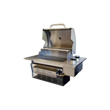 Imagem de Churrasqueira a Gás Smokeless de Inox Chaleur de Embutir 2 Queimadores