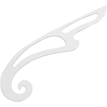 Imagem de Régua Curva Francesa 42x12 Molde Alfaiate Confecção Acrilico - LAPIDAR