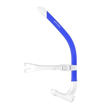 Imagem de WACOOL Tubo De Treinamento Para Mergulho Com Snorkel Natação Volta, Faixa Cabeça Giratória Montagem Central E Ajuste Perfeito, Bocal Silicone Líquido, Válvula Purga Unidirecional, Proteção Antirresp