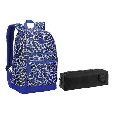 Imagem de Kit Mochila Escolar Infantil Sbdz-5609 E Estojo Académie Preto - Fuseco