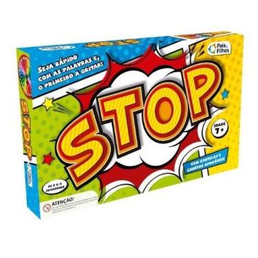 Imagem de Jogo Educativo Stop Com 4 Cartelas Canetas Roleta E Apagador Brinquedo