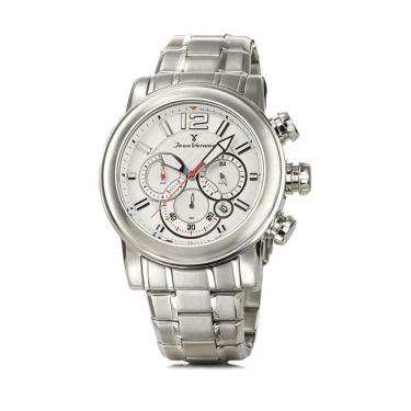 Imagem de Relógio Pulso Jean Vernier Masculino Aço Cronografo Jv00198