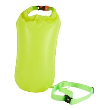 Imagem de simhoa Boia de natação, bolsa seca altamente visível, bolha de natação para esportes aquáticos e nadadores em águas abertas, Verde