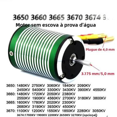 Imagem de Motor De Carro RC Sem Escova À Prova D'água 3650 3660 3665 3670 3674 P