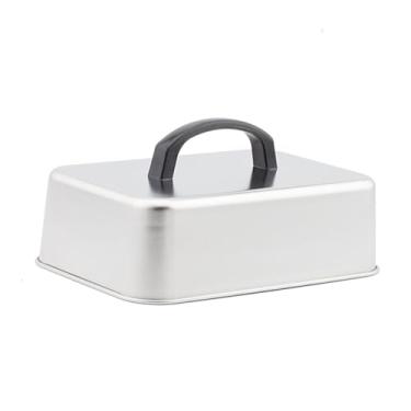 Imagem de IEUDNS Tampa para grelha, cúpula para derreter queijo, chapa para regar, tampa para cozinhar a vapor em aço inoxidável 304 para bifes de hambúrguer, 22.2 X 14.6 X 6.6 Cm