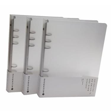 Imagem de Pacote com 3 capas de fichário de PVC A5 A6 B5, 6 anéis, 9 anéis, capas de fichário de PVC recarregáveis, protetor de fichário de folhas soltas (A5, pacote com 3)