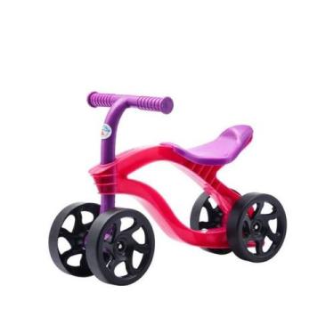 Imagem de Bicicleta De Equilíbrio Rosa Infantil Sem Pedal Com 4 Rodas - Unitoys