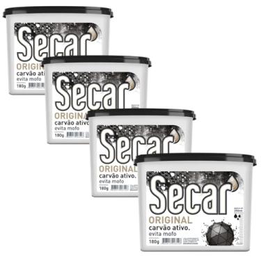 Imagem de Kit 4 Unid Evita Mofo Desumidificador Anti Mofo 180g Carvão Ativado