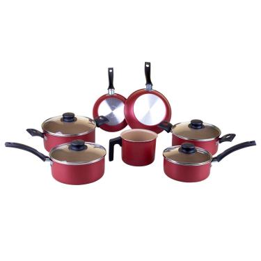 Imagem de Conjunto 7 Peças Antiaderente Tramontina Turim 20297/761 Vermelho