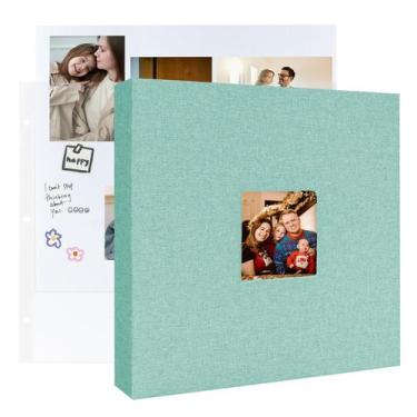 Imagem de Álbum de recortes LUOCCHI 12x12 cm com 30 capas de plástico ciano