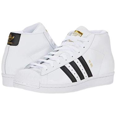 Imagem de adidas Originals Kids' Pro Model Sneaker, White/Black/Gold Foil, 4 Big Kid