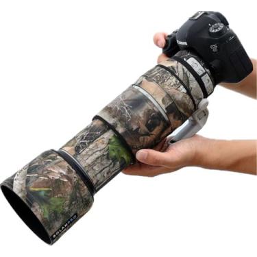 Imagem de ROLANPRO #10 Capa de chuva camuflada marrom para Canon EF 100-400 mm f4.5-5.6 L é II USM capa de proteção de lente