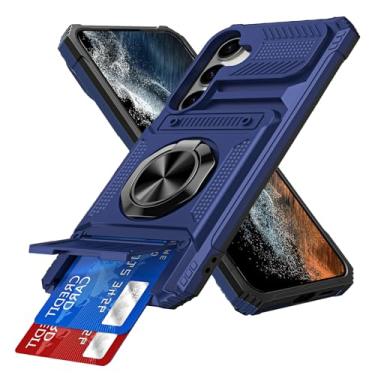 Imagem de COTDINFOR Capa para Samsung Galaxy A36 5G com suporte para cartão [loja 2 cartões] anel de 360° suporte resistente à prova de choque capa carteira protetora de corpo inteiro para Samsung Galaxy A36 5G