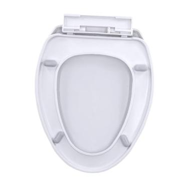 Imagem de Bothyi Capa para assento de vaso sanitário Mute Close Supplies Fácil de limpar Tampa de vaso sanitário simples Substituição para casa de fazenda Banheiro, V Type