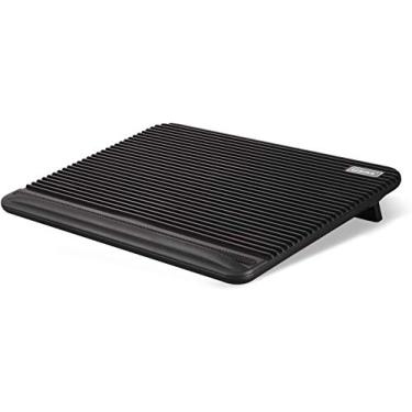Imagem de Base de resfriamento para laptop, cooler Coolertek alimentado por USB, 2 ventiladores azuis silenciosos, suporte antiderrapante ajustável de altura para laptop com duas portas USB 2.0, serve para