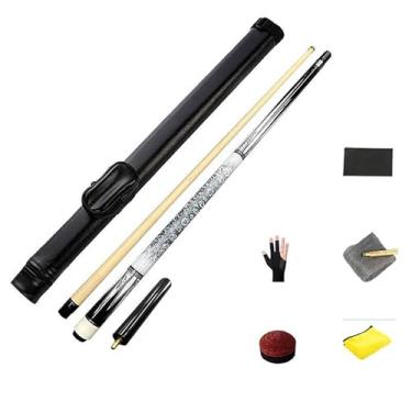 Imagem de Taco de Sinuca Profissional 1/2 em Madeira de Bordo - 147 cm (58 pol), Cabeça 10,2/11,8/12,5 mm - Boa Qualidade da Madeira e Construção Perfeita (Tacos de bilhar e acessórios+ barril de tacos, 12.5mm)