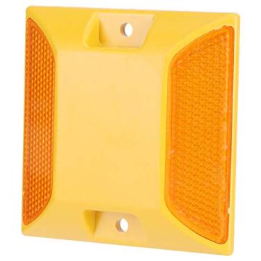 Imagem de Zerodis Marcador Refletivo de Refletores de Rodovias de Plástico Amarelo Duradouro 6pcs Presos de Segurança para Garagem, Estradas Privadas