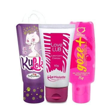 Imagem de Kit Sex Shop Gel Lubrificante Neutro, Dessensibilizante Anal e Gel Vib