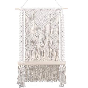 Imagem de YOUTHINK Cabide de Tapeçaria da Borla Bohemian, Parede de Tecido Pendurada Com Corda de Juta Forte para Uso Interno e Externo, ótimo para Decoração de Casa Boho, Sala de Estar, Cozinha,