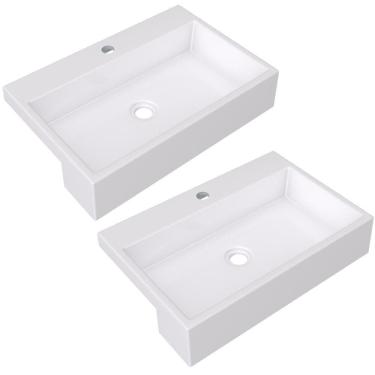 Imagem de Kit 02 Cubas Banheiro Lavabo Xrt55 C01 Branco
