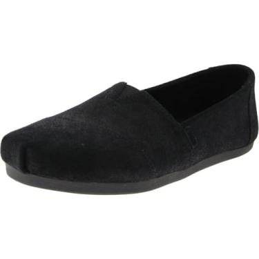 Imagem de TOMS Sapatilhas femininas Alpargata Graphic Slip On Casual - Cinza, Camurça metálica preta, 36