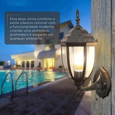 Imagem de Arandela Bivolt 110/220V Lâmpada E27 Vintage Parede Cor Preta Inglesa 