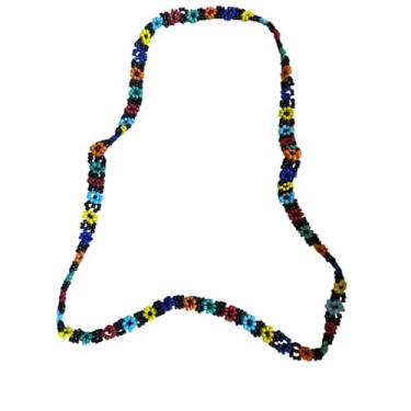 Imagem de Colar Colorido Missangas Flor Colorido Luxo Fashion Moda