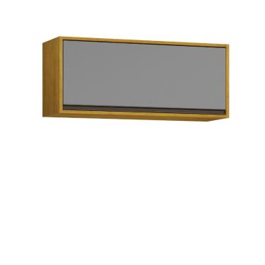 Imagem de Armário Aéreo 1 Porta Eduarda Plus CHF - Cinamomo/ Cinza Acetinado